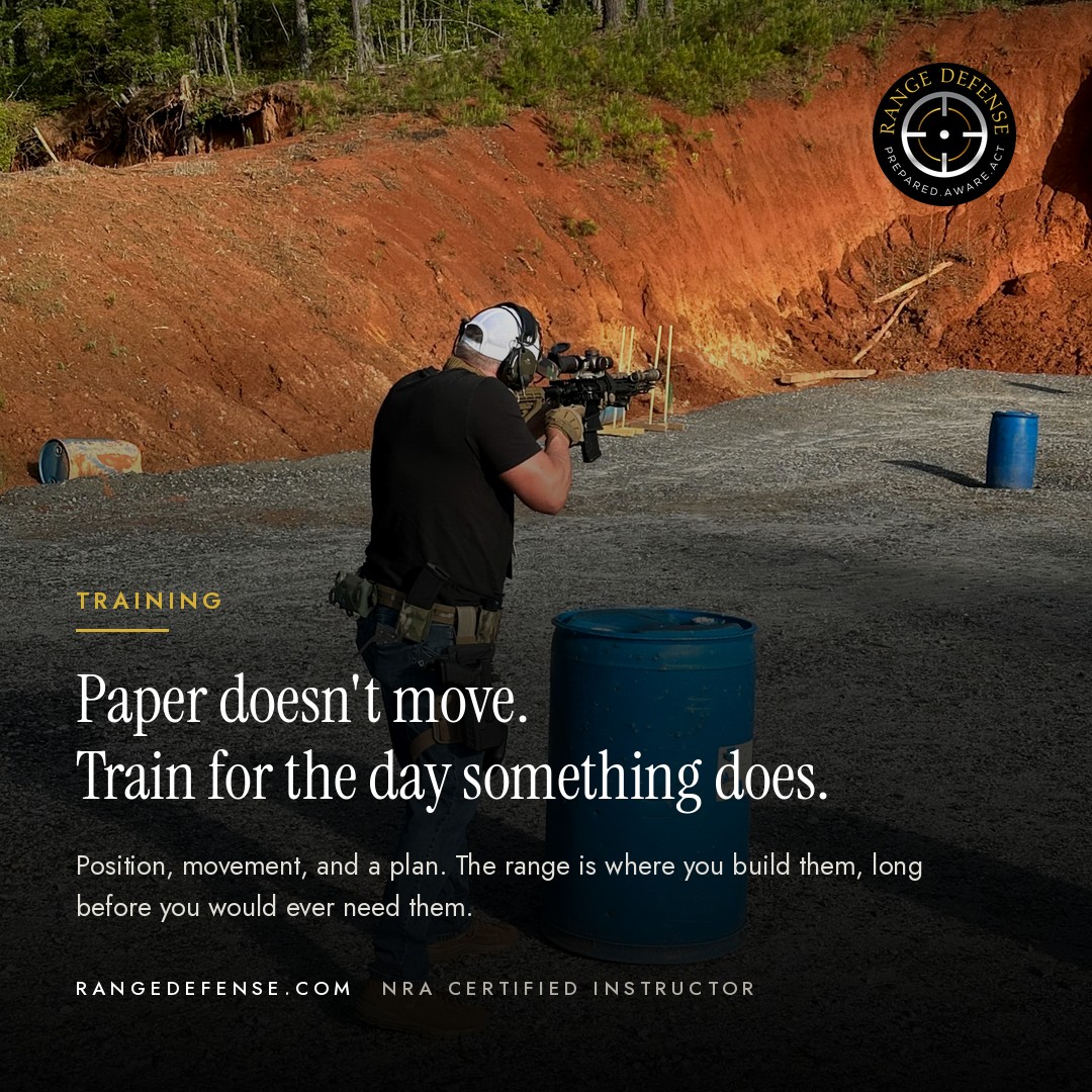 Paper doesn't move. Train for the day something does.